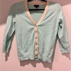 The Limited Mint and Cream Button-Up Cardigan